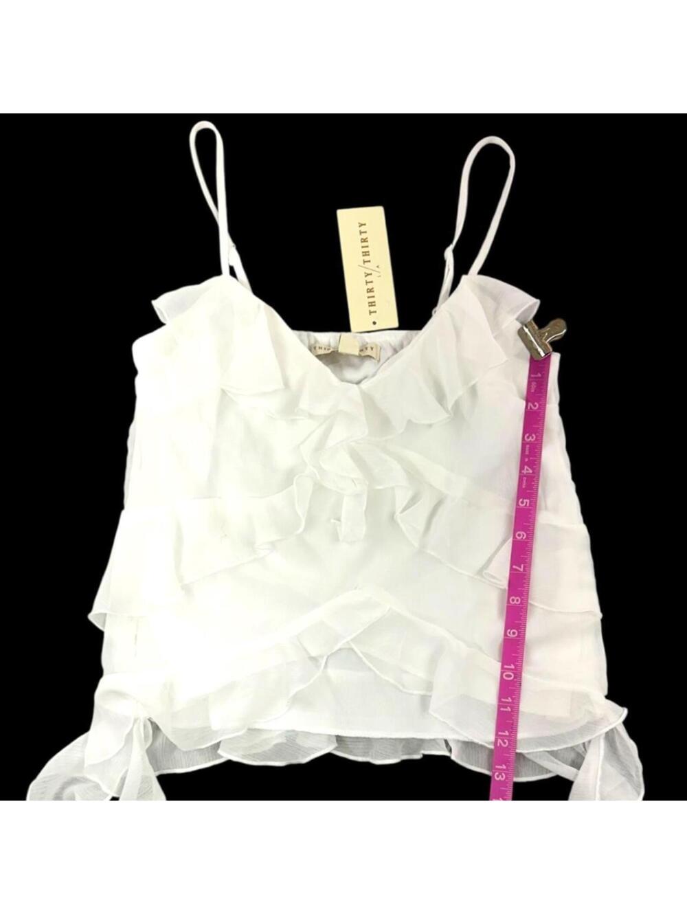 Fairycore‎ Thirty/Thirty Ruffled Spaghetti Strap Blouse - Picture 8 of 8